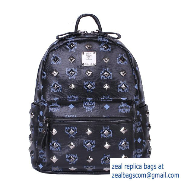 High Quality Replica MCM Stark Studded Small Backpack MC2089S Black